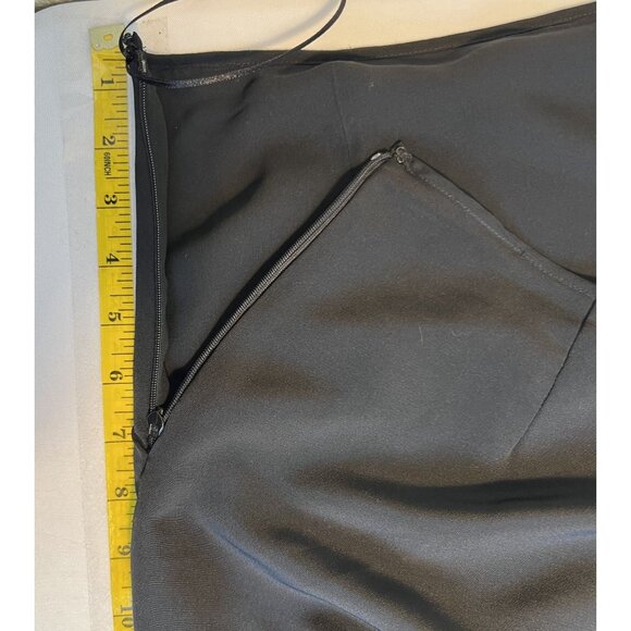 Y2K Women Medium Black Whimsy Goth Cottage Core Tiered Midi Skirt Side Zip Lined - Picture 5 of 8